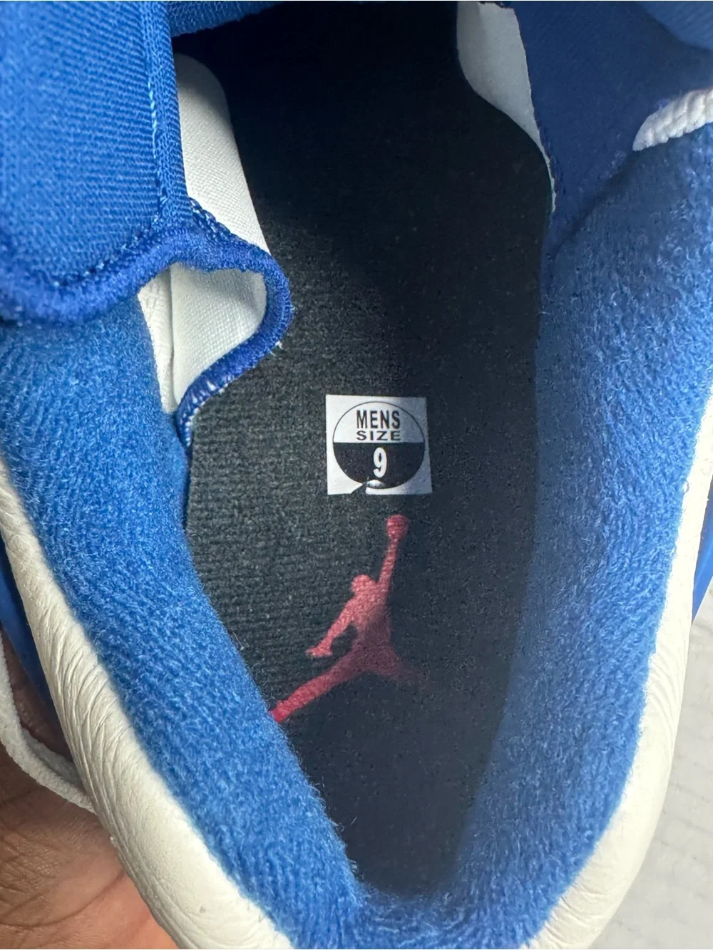 Jordan White Blue Red Retro Athletic Sneakers